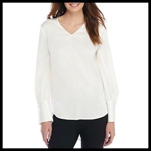 THE LIMITED Split Sleeve V-neck Blouse